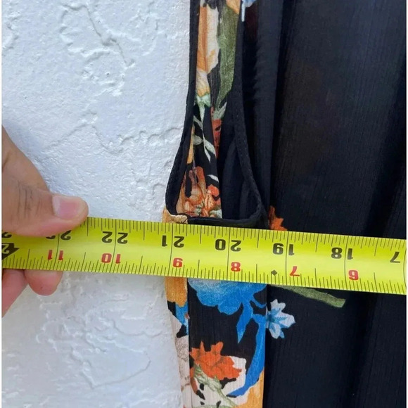 Zara Womens Elegant Floral Print Long Flowy Stylish Jumpsuit Multicolor Sz M - Picture 2 of 11